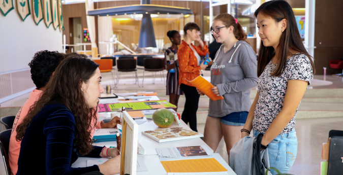 Student tabling in the Arcus Center